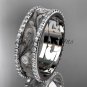 Platinum  diamond engagement ring, wedding band ADLR414BA
