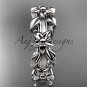14kt white gold leaf wedding ring, engagement ring, wedding band ADLR316G
