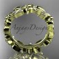 14kt rose gold leaf wedding ring, engagement ring, wedding band ADLR316G
