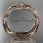 14k rose gold flower wedding ring,engagement ring, wedding band. ADLR190G