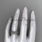 14kt white gold flower wedding ring, engagement ring, wedding band ADLR163G