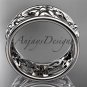 platinum  leaf and vine wedding band, engagement ring ADLR150G