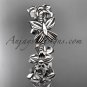 14kt white gold floral butterfly wedding ring, engagement ring, wedding band ADLR139G