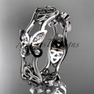 Platinum  diamond celtic trinity knot wedding band, butterfly engagement ring CT7153BA