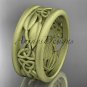 14kt yellow gold celtic trinity knot matte finish wedding band, engagement ring CT7293GA
