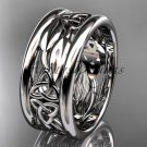 Platinum  celtic trinity knot wedding band, engagement ring CT7293GA