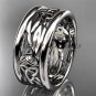 Platinum celtic trinity knot wedding band, engagement ring CT7293GA
