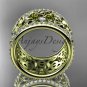 14kt yellow gold diamond celtic trinity knot wedding band, bridal ring CT7232B