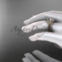 14kt rose gold diamond unique engagement set with a "Forever One" Moissanite center stone ADLR166S