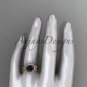 14kt rose gold diamond unique engagement set with a Black Diamond center stone ADLR166S