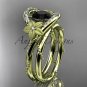 14kt yellow gold diamond unique engagement set with a Black Diamond center stone ADLR166S