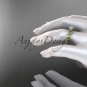 14kt yellow gold diamond floral wedding ring,engagement ring with a Moissanite center stone ADLR248