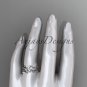 Unique platinum diamond floral wedding ring, engagement set ADLR248S