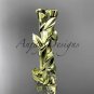 Unique 14kt yellow gold leaf and vine wedding ring ADLR248G