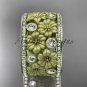 14k yellow gold diamond flower wedding ring, engagement ring ADLR232