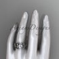 14kt white gold diamond celtic trinity knot wedding ring, engagement ring CT7501