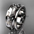 14kt white gold diamond engagement ring, wedding band ADLR417B