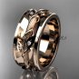 14kt rose gold diamond engagement ring, wedding band ADLR417B