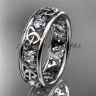 Platinum  celtic trinity knot wedding band, engagement ring CT7160B