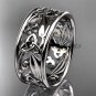 14kt white gold celtic trinity knot wedding band, engagement ring CT7150G