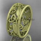 14k yellow gold celtic trinity knot wedding band, matte finish wedding band, engagement ring CT7150G