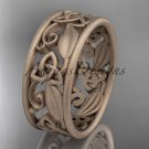 14k rose gold celtic trinity knot wedding band, matte finish wedding band, engagement ring CT7150G