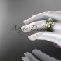 14kt yellow gold diamond celtic trinity knot engagement set with a Moissanite center stone CT7136S