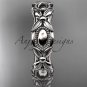 14kt white gold leaf and vine wedding band,engagement ring ADLR152G