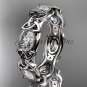 14kt white gold celtic trinity knot wedding band, engagement ring CT7152B