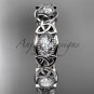 14kt white gold celtic trinity knot wedding band, engagement ring CT7152B