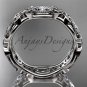 14kt white gold celtic trinity knot wedding band, engagement ring CT7152B