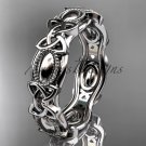 14kt white gold celtic trinity knot wedding band, engagement ring CT7152G