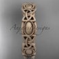 14kt rose gold celtic trinity knot wedding band, matte finish wedding band, engagement ring CT7152G