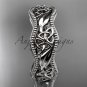 14kt white gold celtic trinity knot wedding band, engagement ring CT7190G