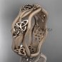 14kt rose gold celtic trinity knot wedding band, engagement ring CT7506GM