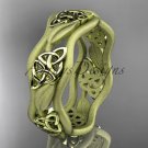14kt yellow gold celtic trinity knot wedding band, engagement ring CT7506GM