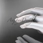 14kt white gold celtic trinity knot wedding band, engagement ring CT7505G