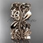 14kt rose gold celtic trinity knot wedding band, engagement ring CT7188G