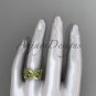 14kt yellow gold celtic trinity knot wedding band, matte finish wedding band, engagement ring CT7188