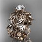 14kt rose gold celtic trinity knot wedding ring, engagement ring CT7188