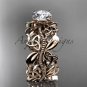 14kt rose gold celtic trinity knot wedding ring, engagement ring CT7188