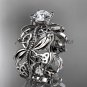 platinum celtic trinity knot engagement ring with a Moissanite center stone CT7188