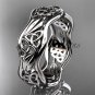 14kt white gold celtic trinity knot wedding band, engagement ring CT7512G