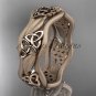 14kt rose gold celtic trinity knot wedding band, engagement ring CT7512GM