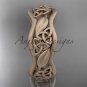 14kt rose gold celtic trinity knot wedding band, matte finish wedding band, engagement ring CT7512G