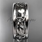 14kt white gold celtic trinity knot wedding band, engagement ring CT7233G