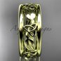 14kt yellow gold celtic trinity knot wedding band, engagement ring CT7233G
