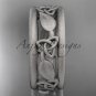 14kt white gold celtic trinity knot wedding band, matte finish wedding band, engagement ring CT7233G