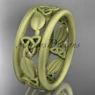 14k yellow gold celtic trinity knot wedding band, matte finish wedding band, engagement ring CT7233G
