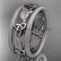 platinum celtic trinity knot wedding band, engagement ring CT7233GM